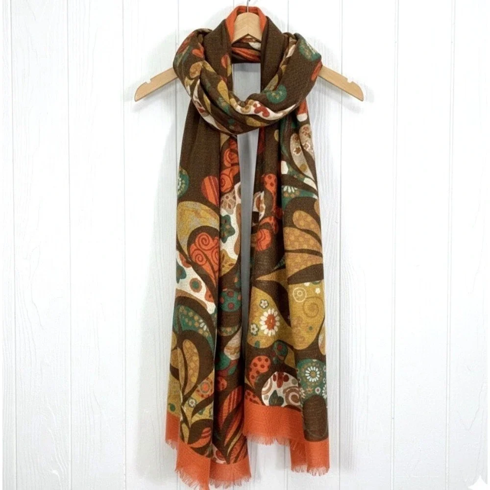 Coco + Carmen Whimsy Shawl Wrap Lightweight One Size Fringe‎ 34x76